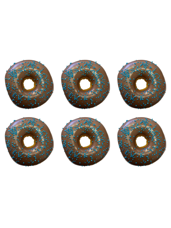 6 Pack Fathers Day Chocolate Sprinkle Donut Rings