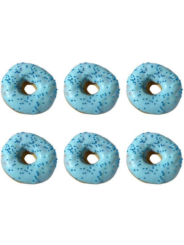 6 Pack Fathers Day Blue Sprinkle Donut Rings