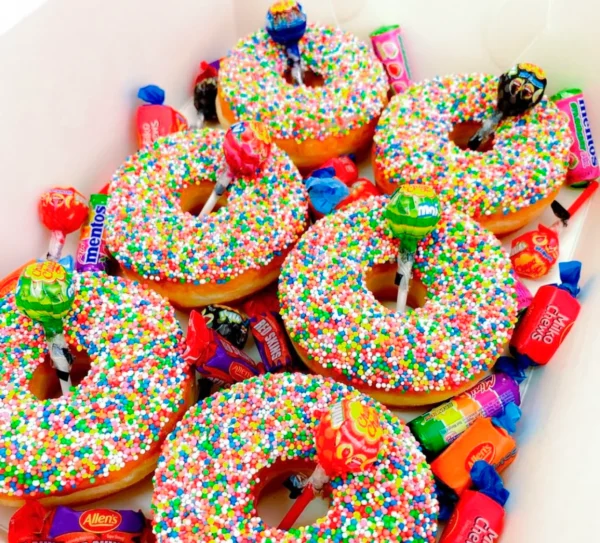 Rainbow Sprinkle Donuts Medium (6 Pack)