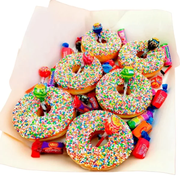 Rainbow Sprinkle Donuts Medium (6 Pack)